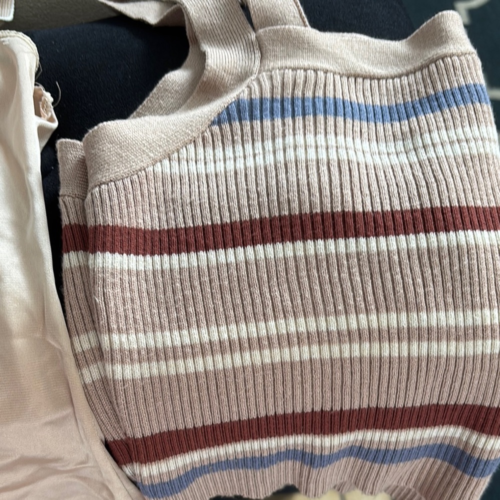 French Kiss Striped Knit Scarf